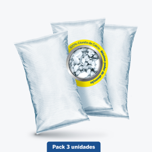 Lote de recargas anti-humidade Embalagem com 3 unidades de 1kg