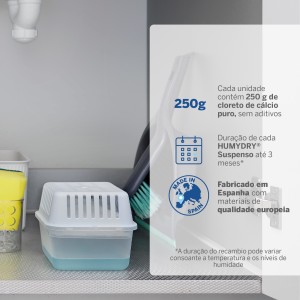 Lote Antihumedad Humydry Compact 250g + 3 recambios