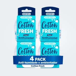 Lote HUMYDRY® 4 Mini Desumidificadores 75 g – Cotton Fresh