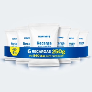Lote de 6 Recargas Antihumidade Humydry 250g