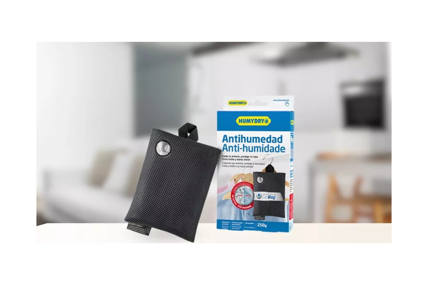 HUMYDRY® 3D 250g: a solução para a humidade nos armários